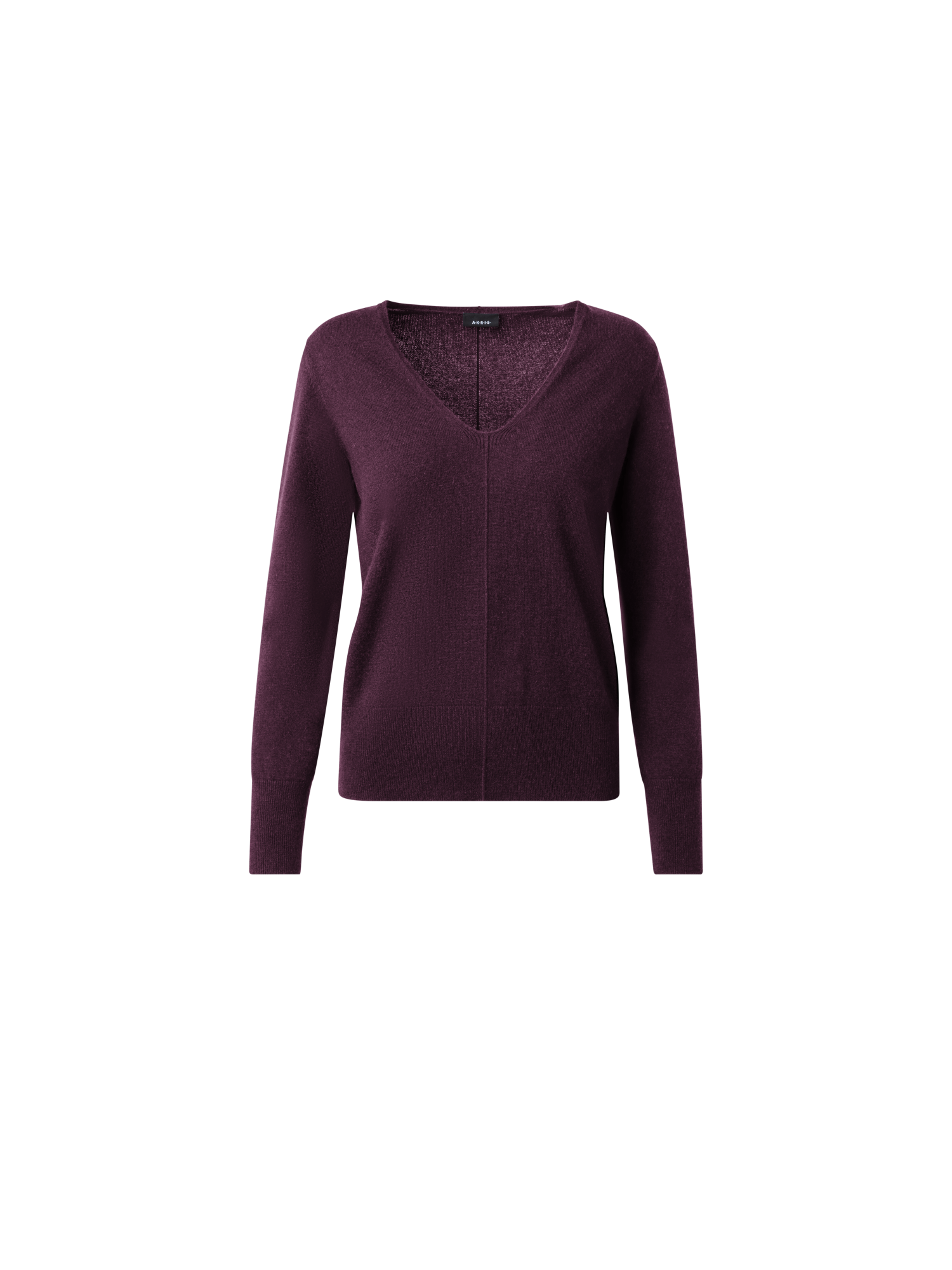 Designer Kaschmir-Pullover mit V-Ausschnitt - Violett