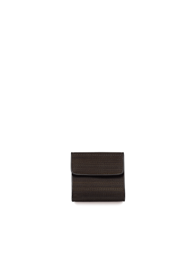 Designer Small Flap Over Wallet in Horsehair, 10.3 x 9.5 x2.3 cm