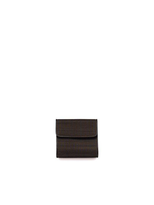 Designer Small Flap Over Wallet in Horsehair, 10.3 x 9.5 x2.3 cm