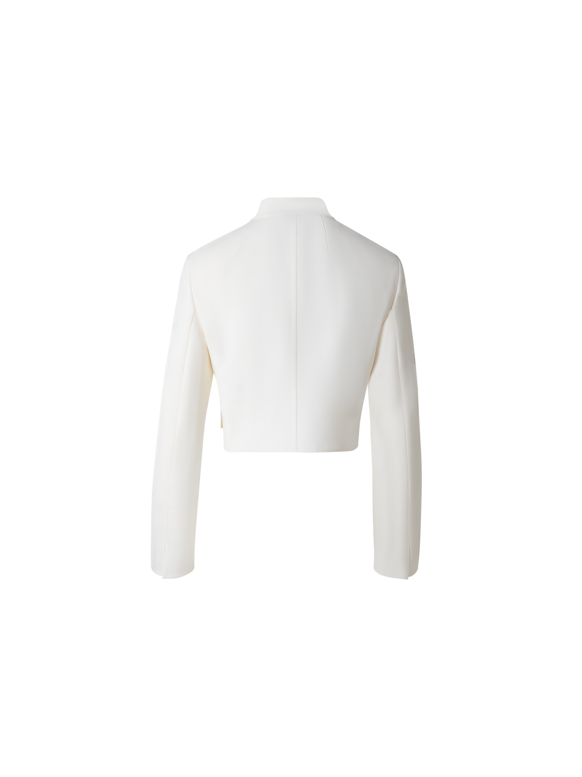 Designer Kurze Jacke aus Woll-Doubleface - Ecru - Weiss