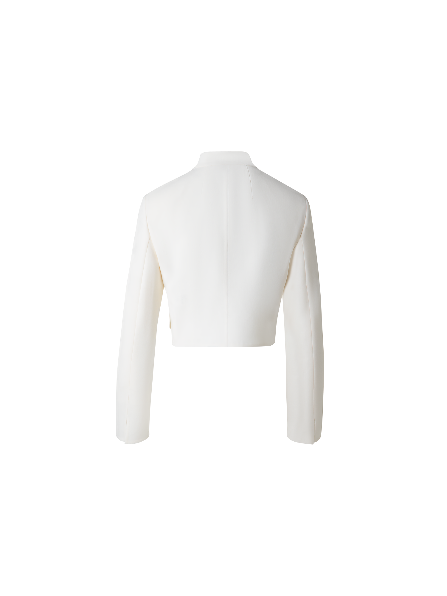 Designer Kurze Jacke aus Woll-Doubleface - Ecru - Weiss