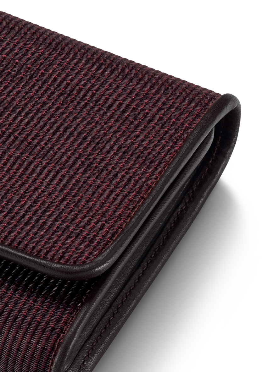 Designer Tri-Fold Portemonnaie aus Rosshaar - Violett