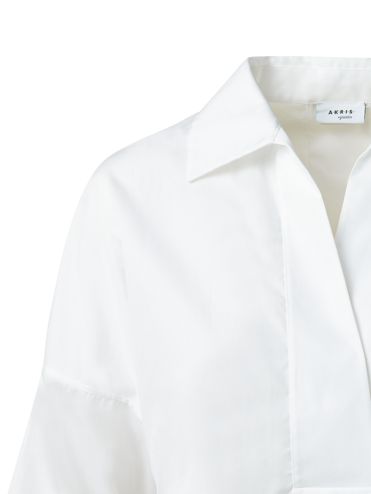 Designer Oversize Bluse aus Baumwolle - Weiss