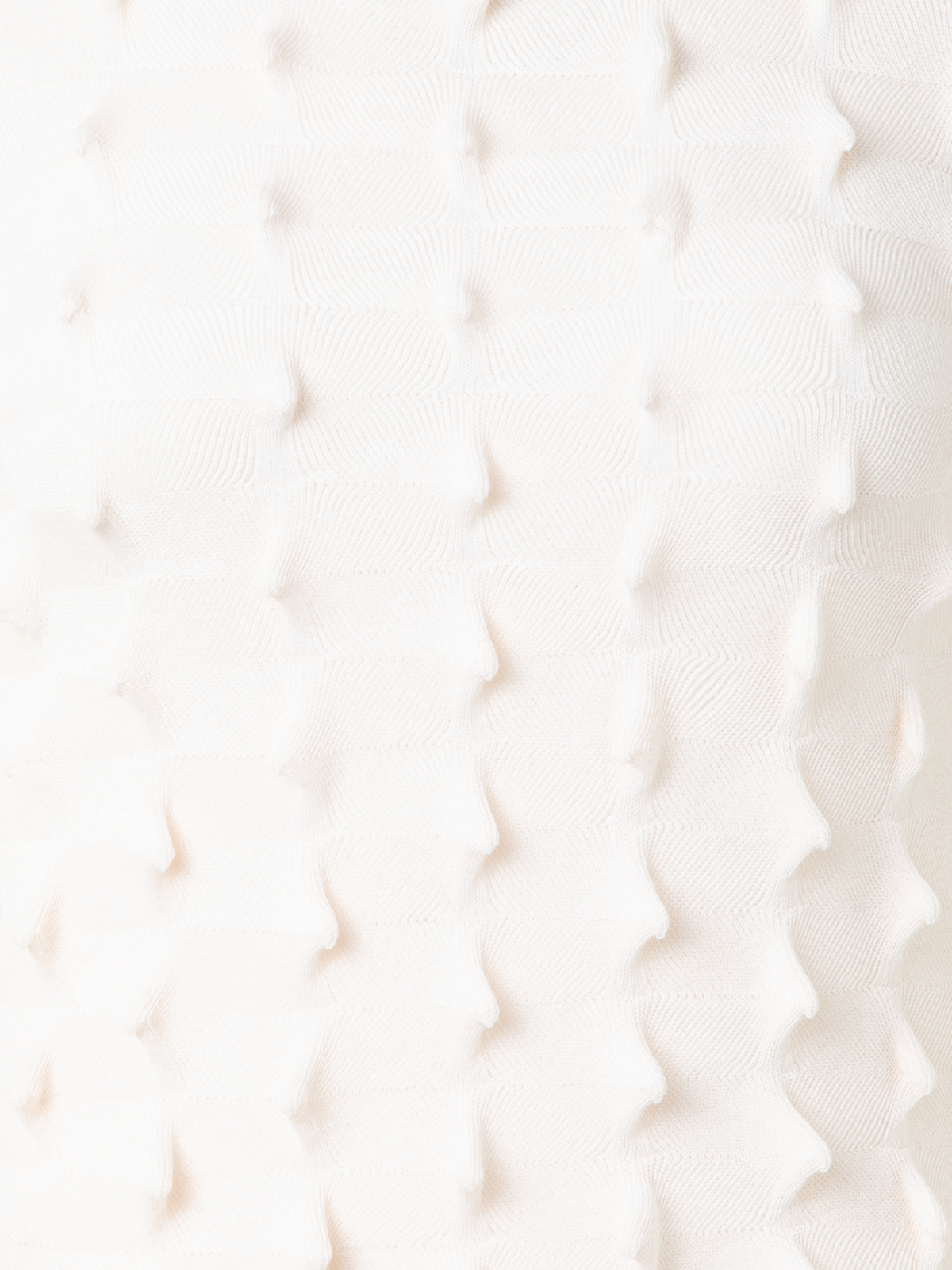 Designer Pullover mit 3D Segel-Optik - Ecru - Weiss