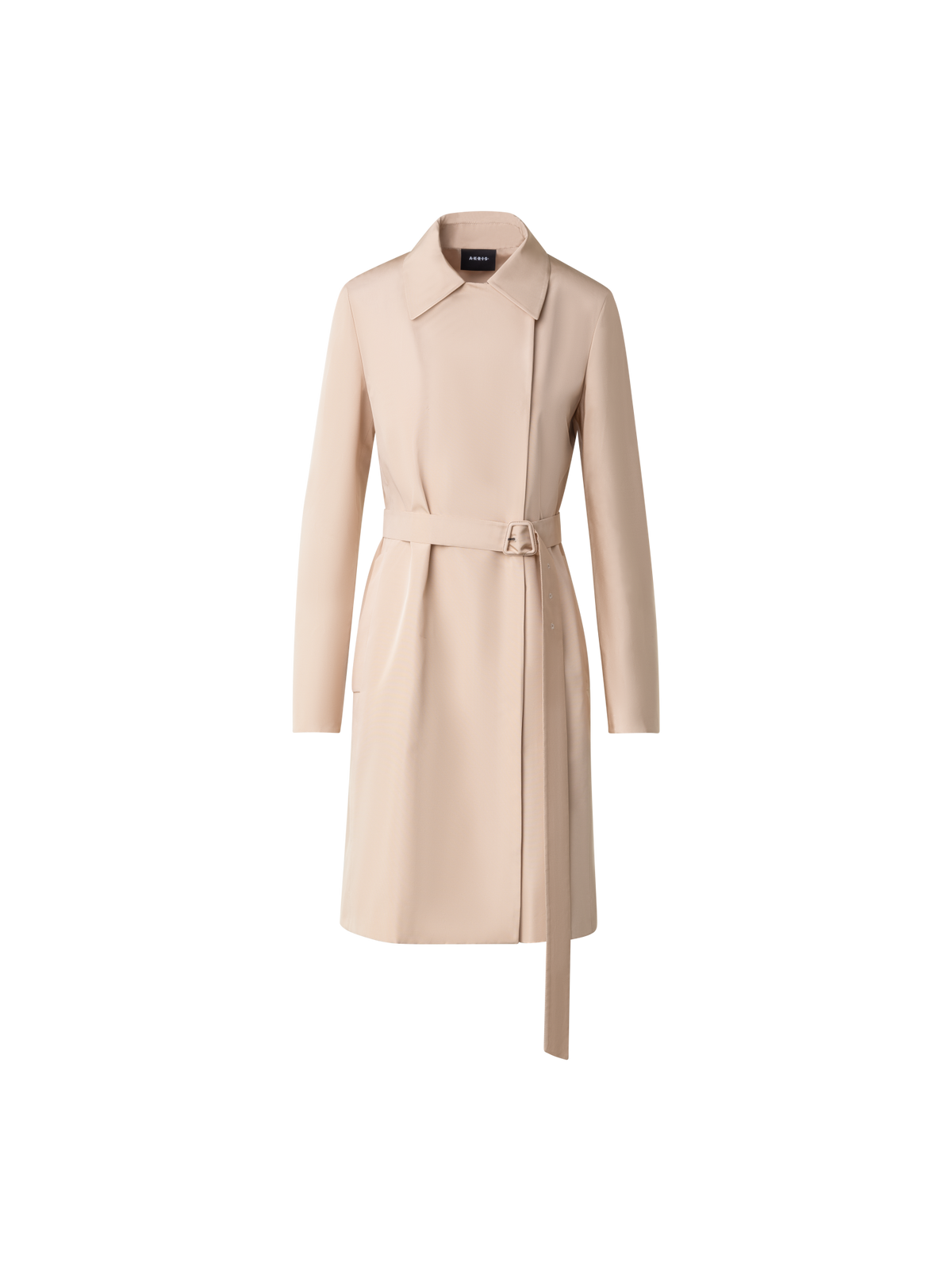 Designer Wasserabweisender Trenchcoat aus Seide - Beige