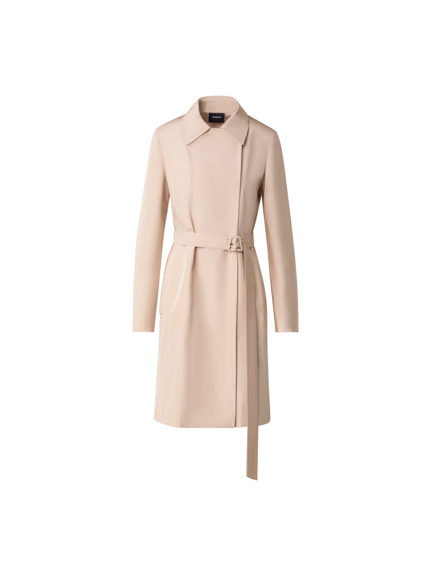 Designer Wasserabweisender Trenchcoat aus Seide - Beige