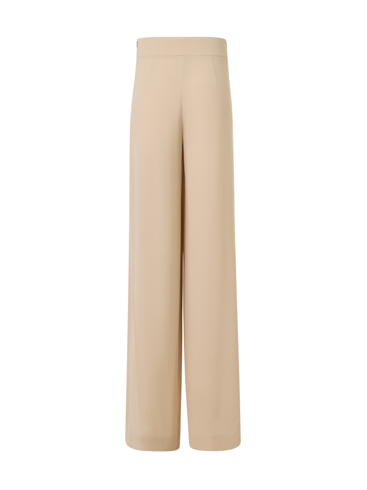 Designer Fellia Weit Ausgestellt Hose aus Seidengeorgette - Beige