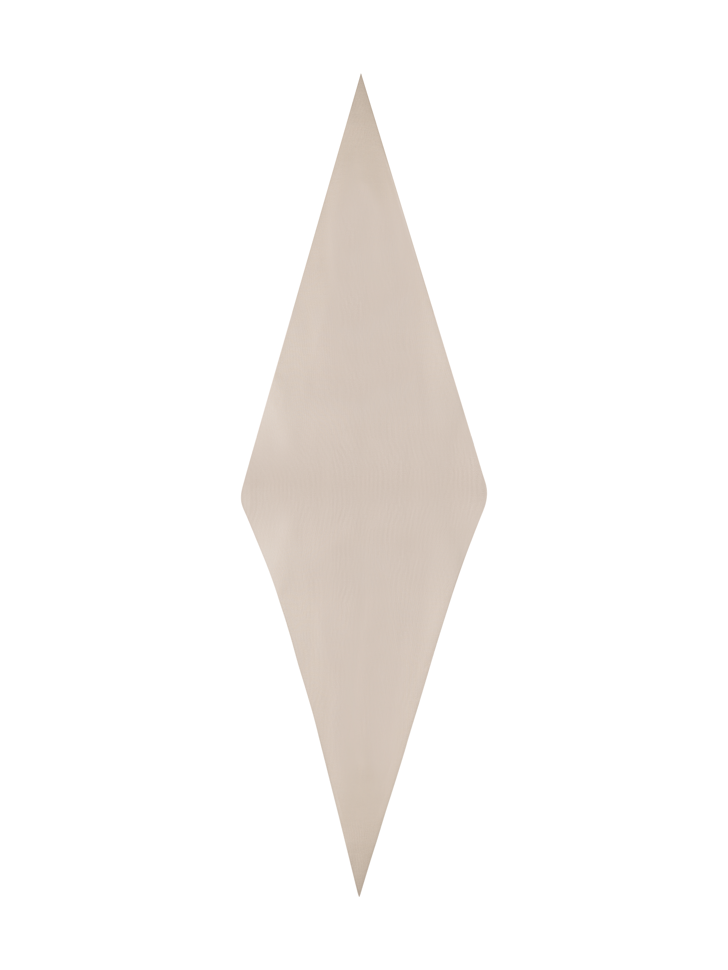 Designer Trapezförmiger Schal aus Kaschmir und Seide - Beige