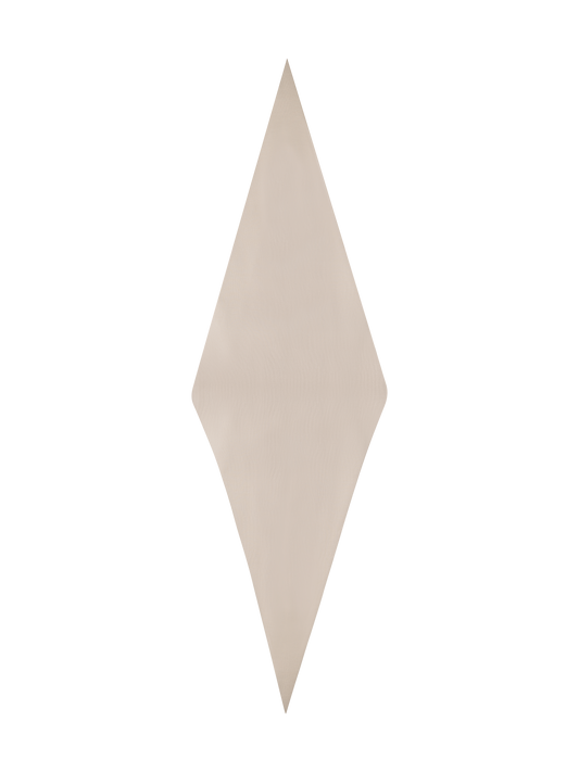 Designer Trapezförmiger Schal aus Kaschmir und Seide - Beige