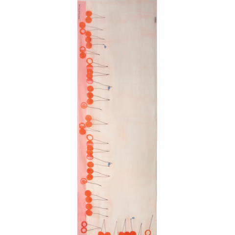 Kaschmirschal mit Cherries Druck