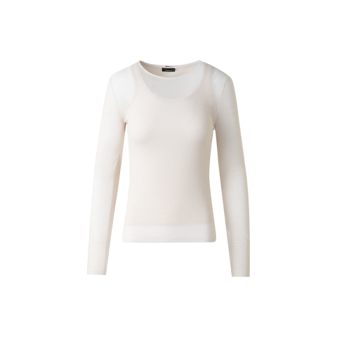 Pullover aus halbtransparenter Baumwolle