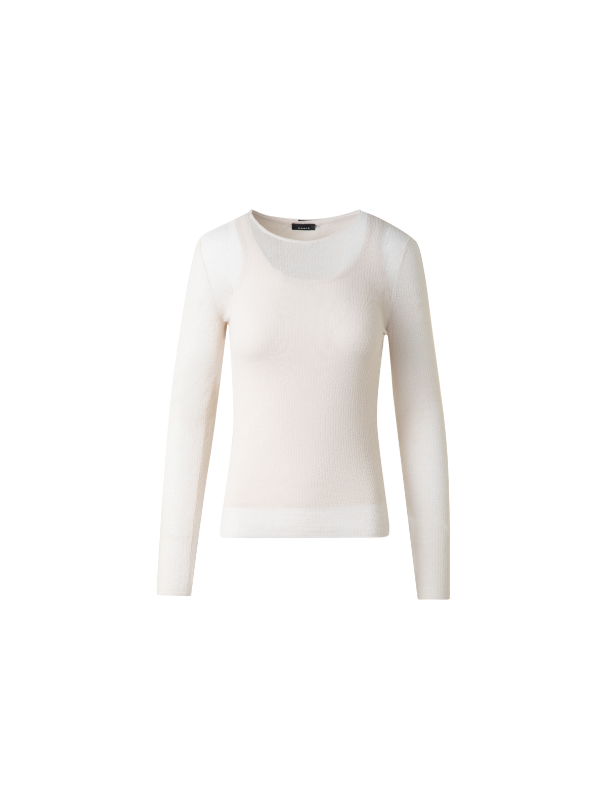Designer Pullover aus halbtransparenter Baumwolle - Beige