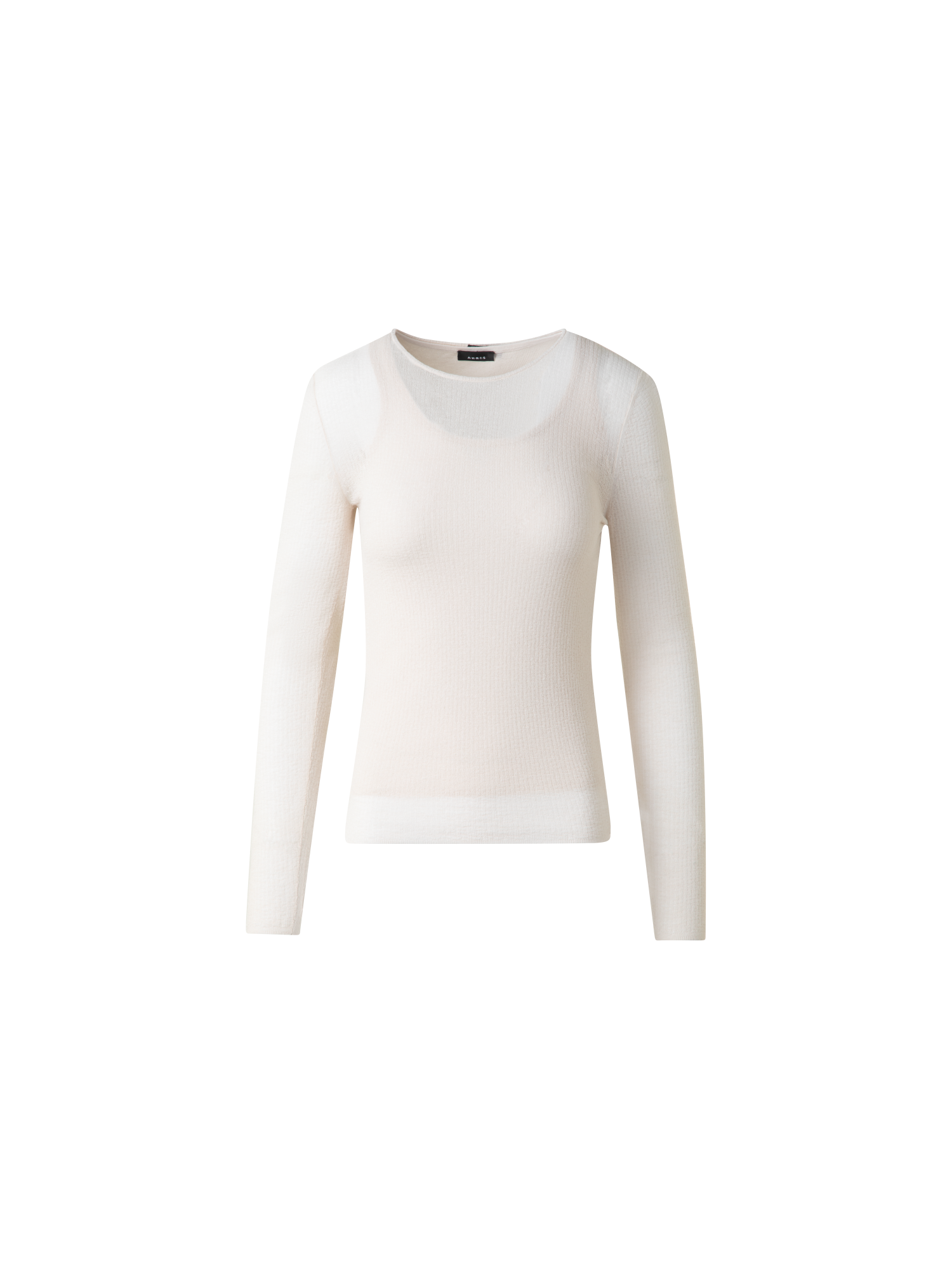 Designer Pullover aus halbtransparenter Baumwolle - Beige