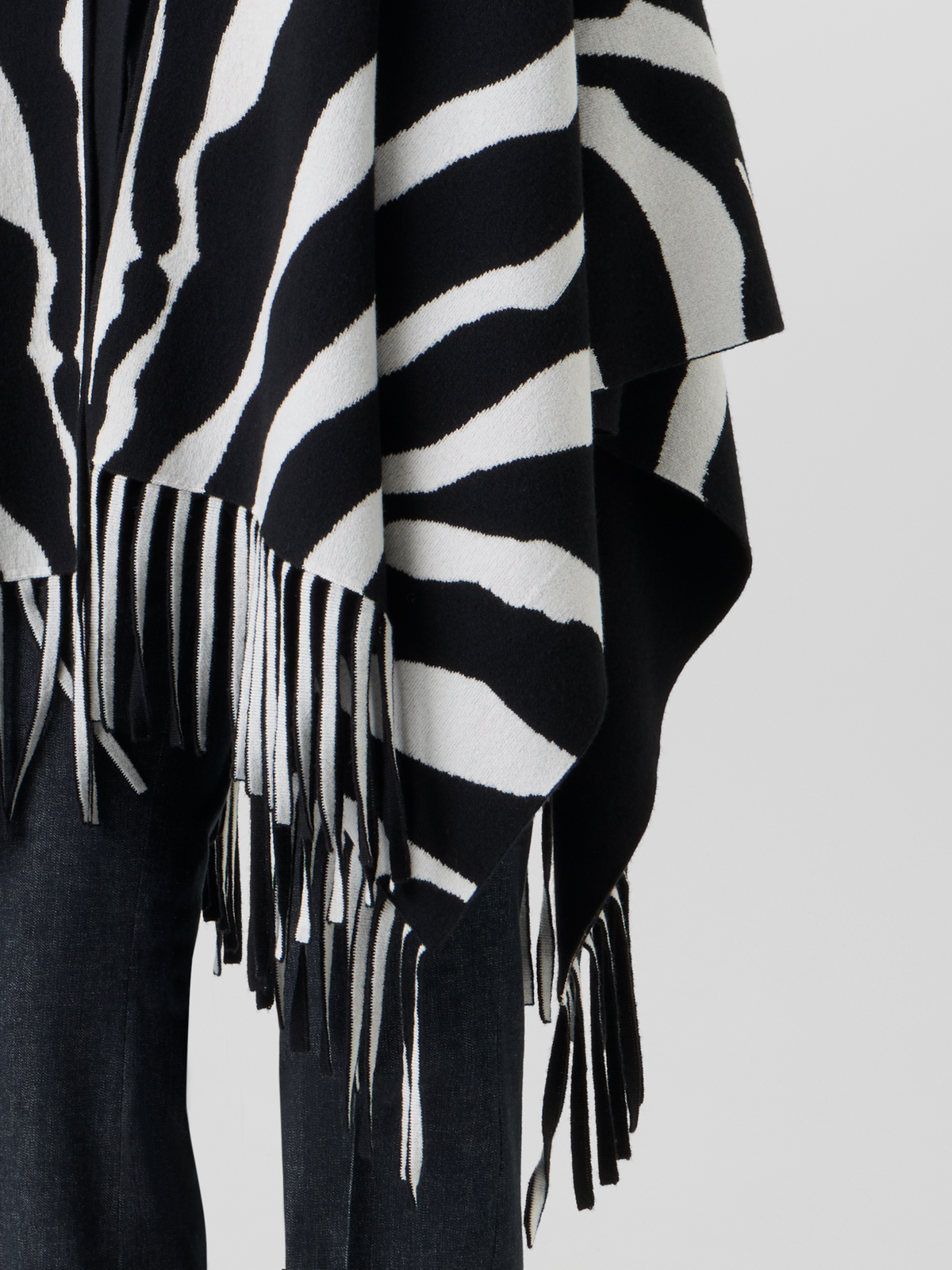Designer Strickcape aus Kaschmir-Doubleface - Bunt #editorial