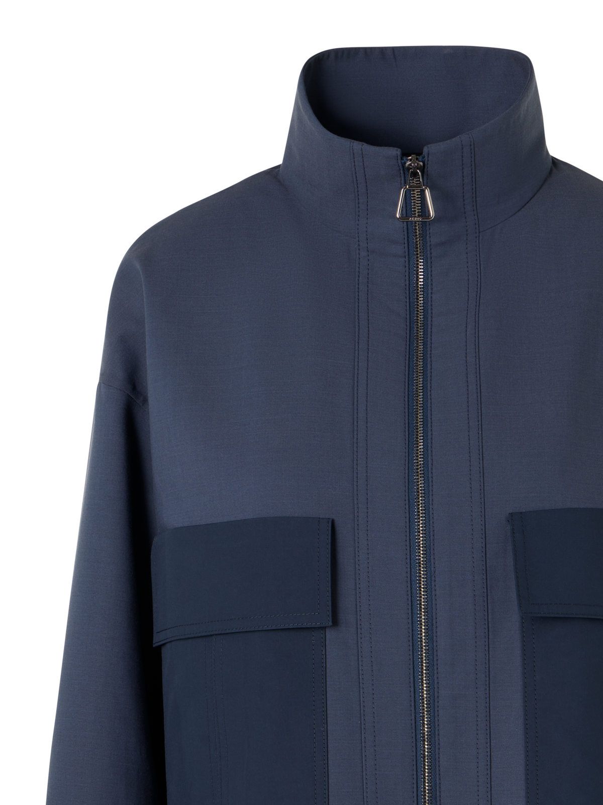 Designer Kamil Kurzjacke aus Baumwoll-Doubleface - Blau