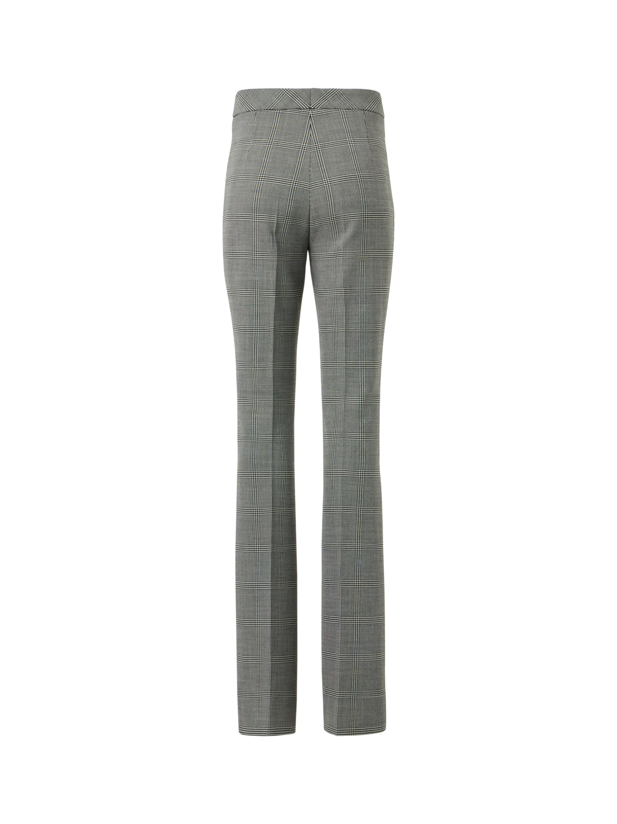 Designer Bootcut-Hose aus Prince-of-Wales-Wollstretch - Grau