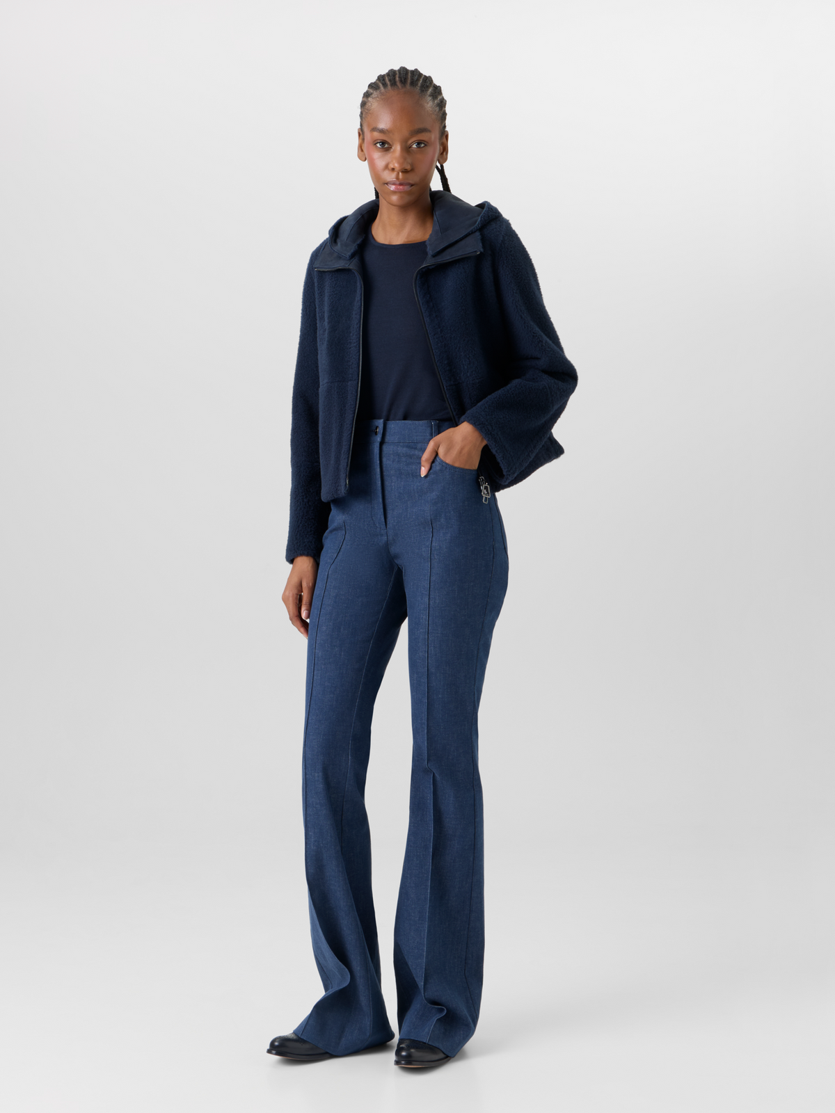 Designer Dino Shearling Jacke - Schwarz #editorial