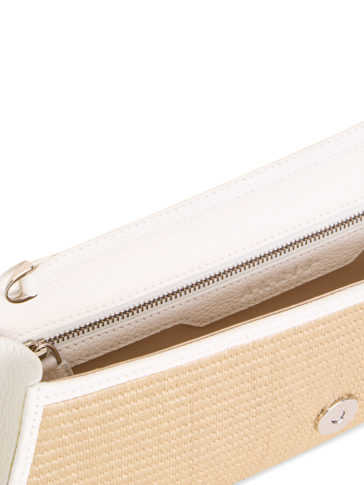 Designer Anouk Small Trapezoid Clutch - Beige