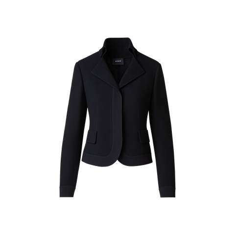 Kurze Jacke aus Woll-Doubleface