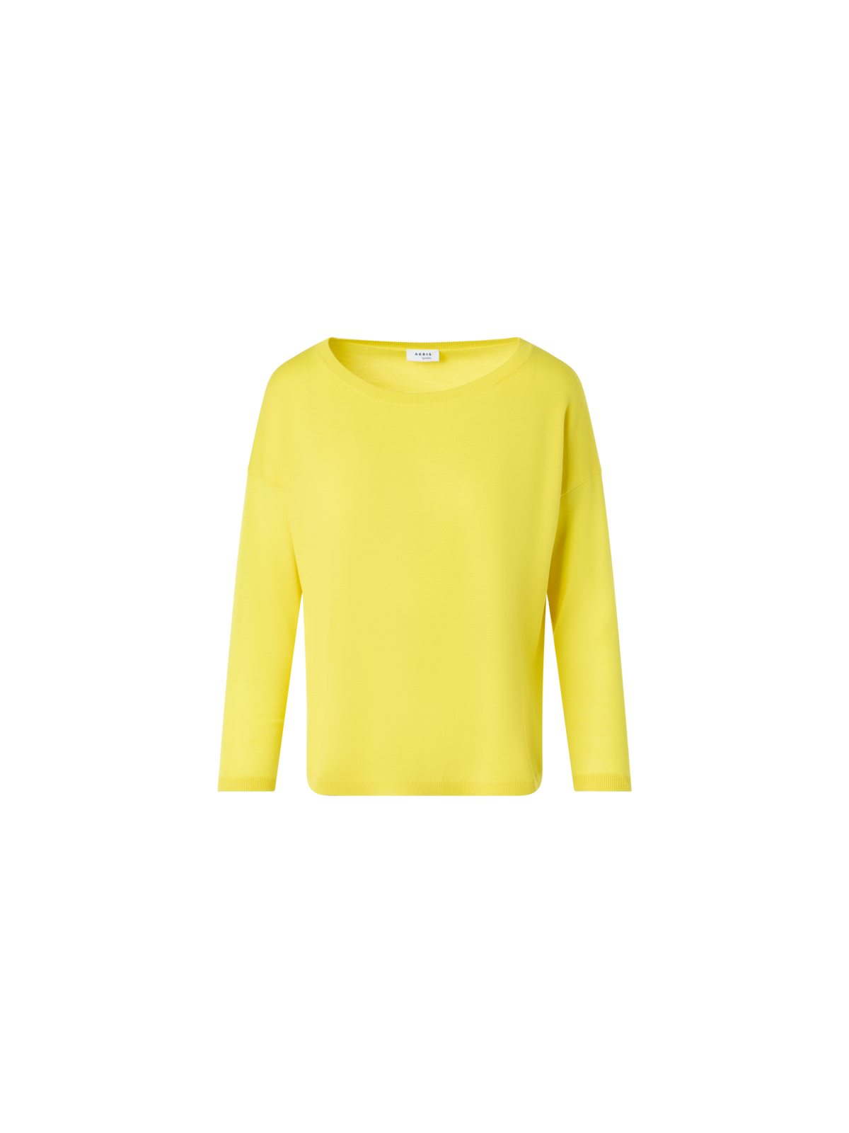 Designer Feiner Merinowolle-Signature-Strickpullover - Gelb