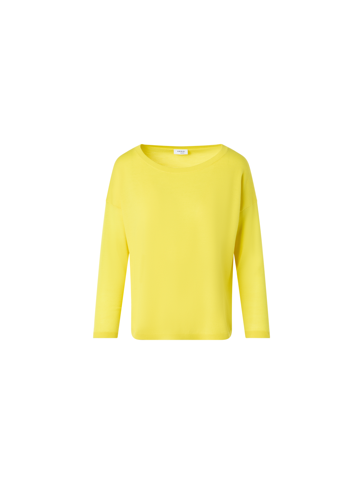 Designer Feiner Merinowolle-Signature-Strickpullover - Gelb