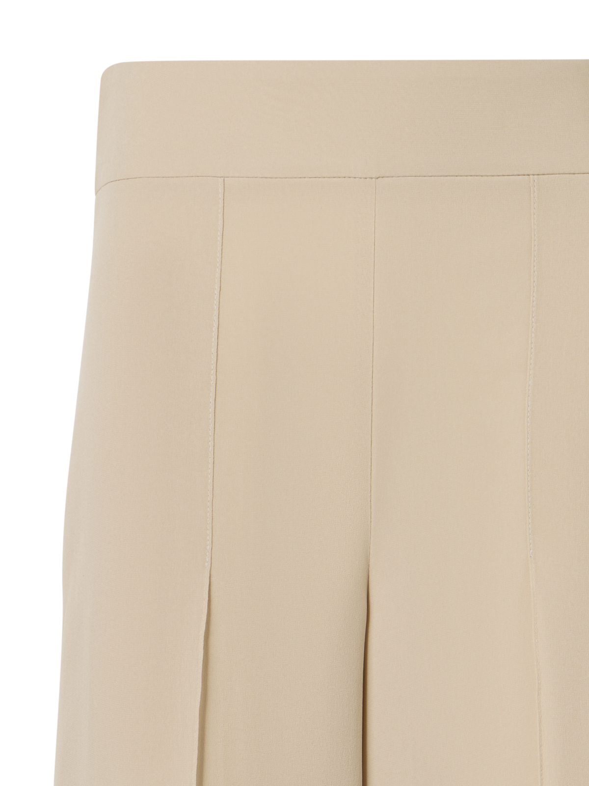 Designer Fellia Weit Ausgestellt Hose aus Seidengeorgette - Beige