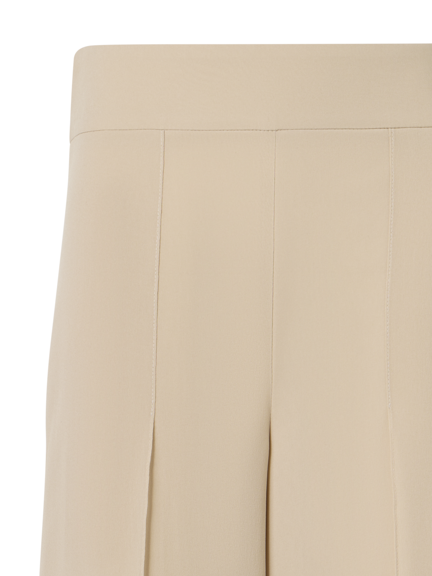Designer Fellia Weit Ausgestellt Hose aus Seidengeorgette - Beige