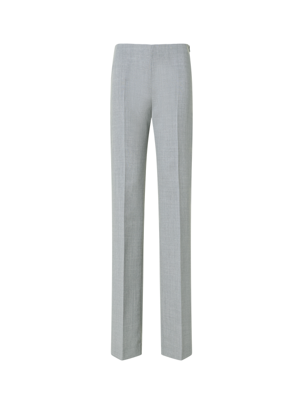 Designer Gerade Hose aus Woll-Doubleface - Grau