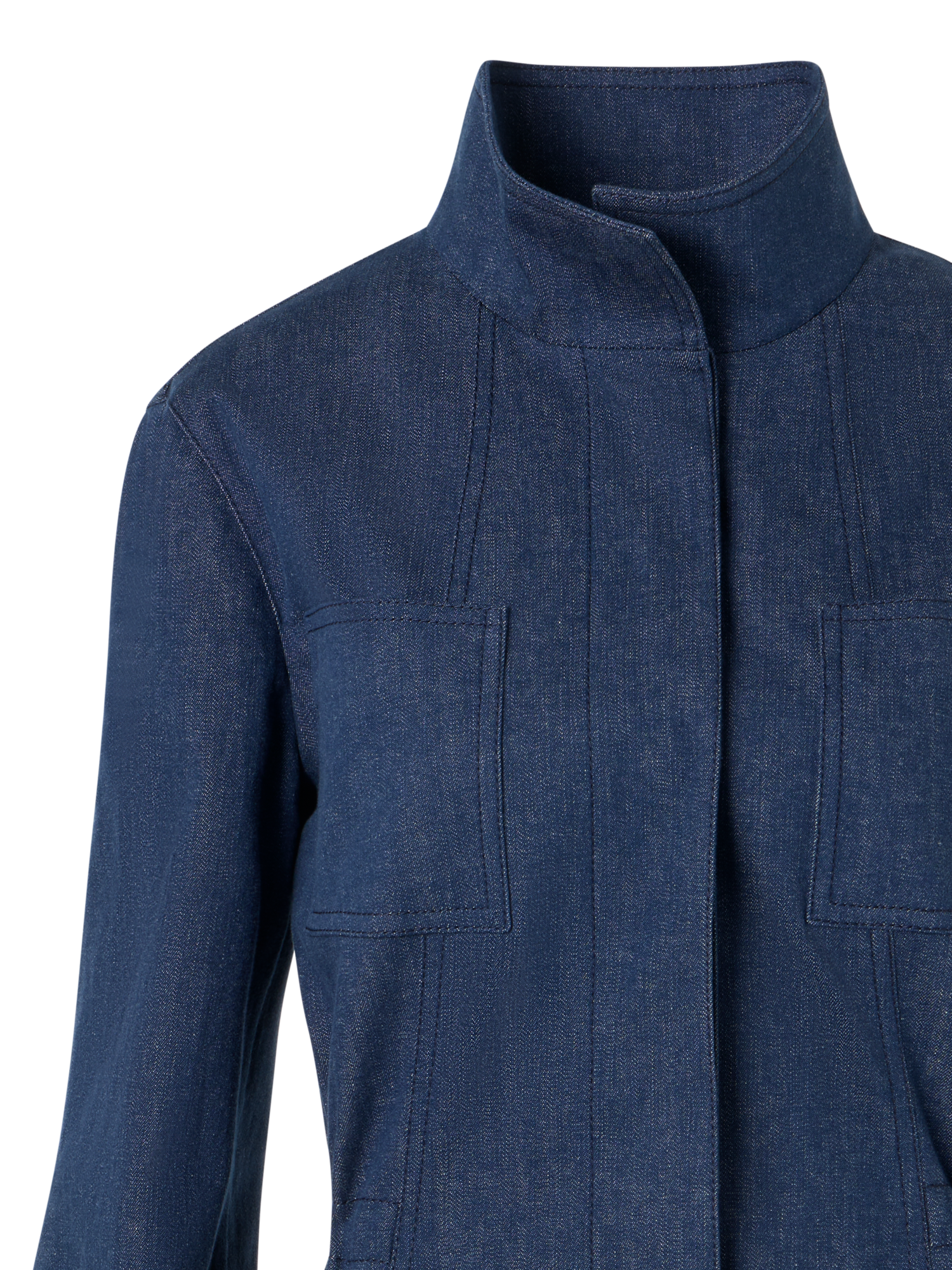 Designer Kurzes Kleid aus Sea-Island-Denim - Blau