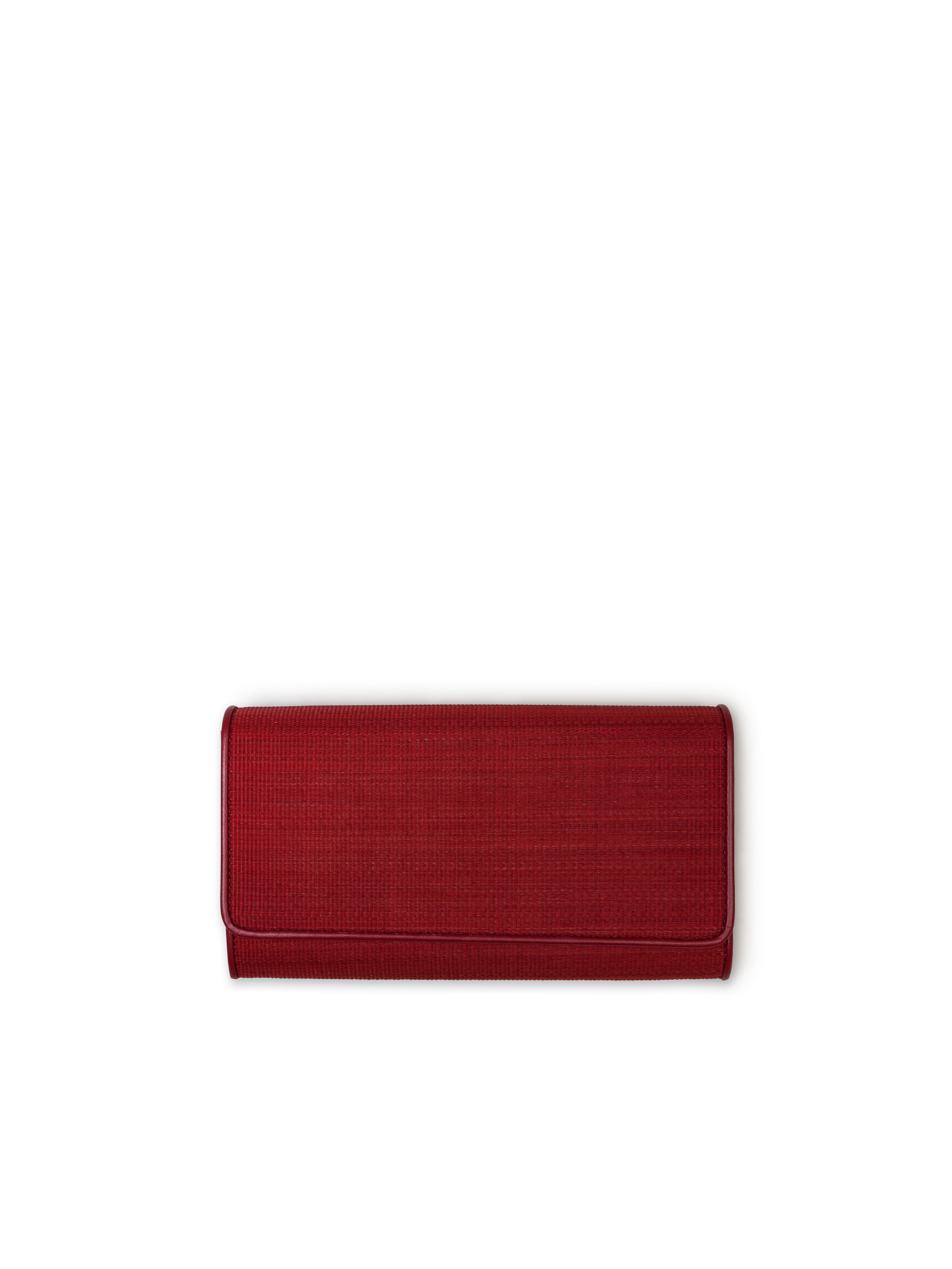 Designer Long Flap Wallet - Weinrot - Rot