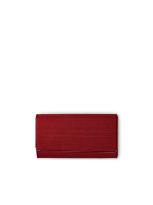 Designer Long Flap Wallet - Weinrot - Rot