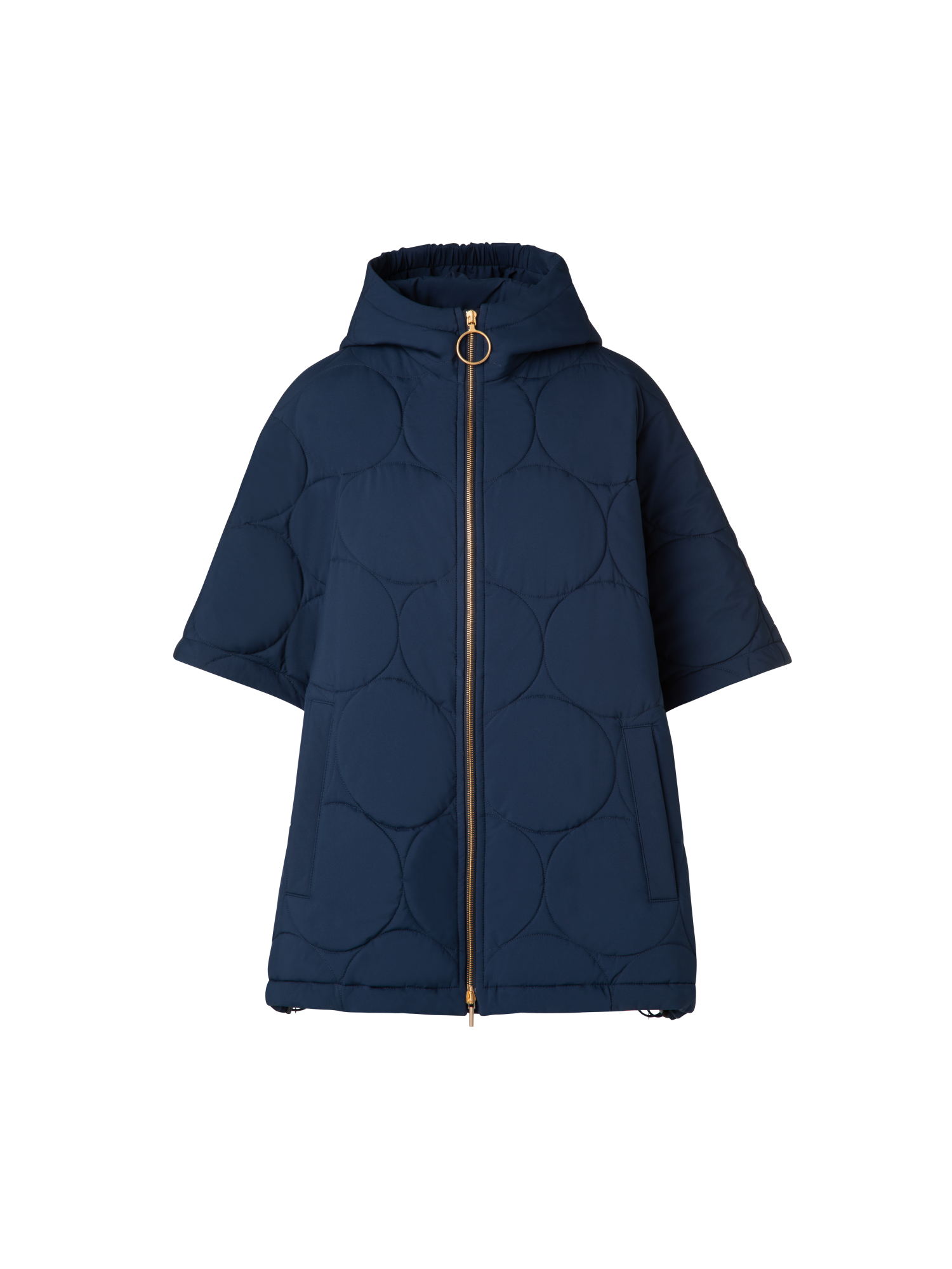 Designer Pufferjacke in A-Linie aus Dot Quilt - Dunkelblau - Blau