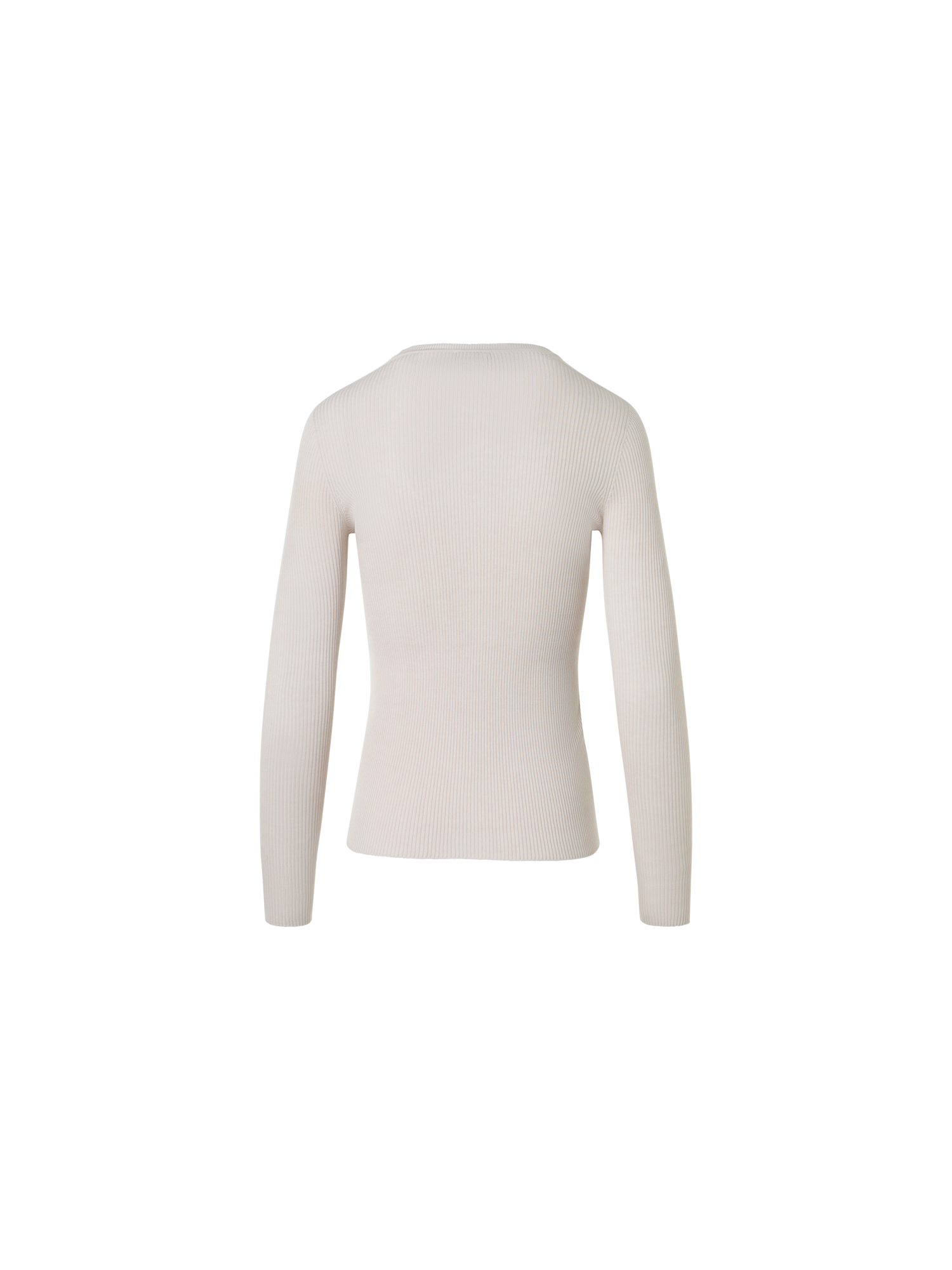 Designer Nahtloser Strickpullover aus Seide und Baumwolle - Beige