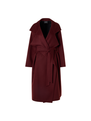 Designer Wickelmantel aus Kaschmir-Double-Face - Rot