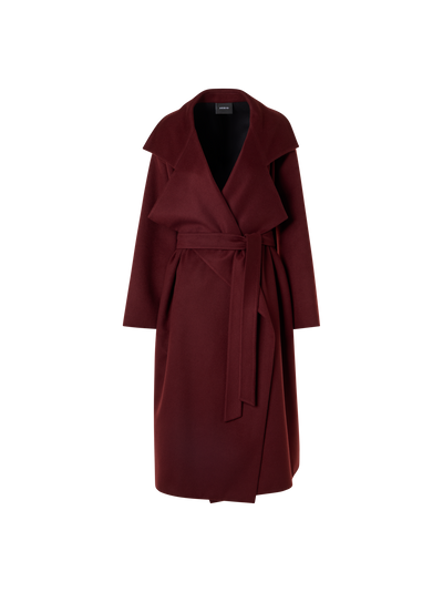 Designer Wickelmantel aus Kaschmir-Double-Face - Rot