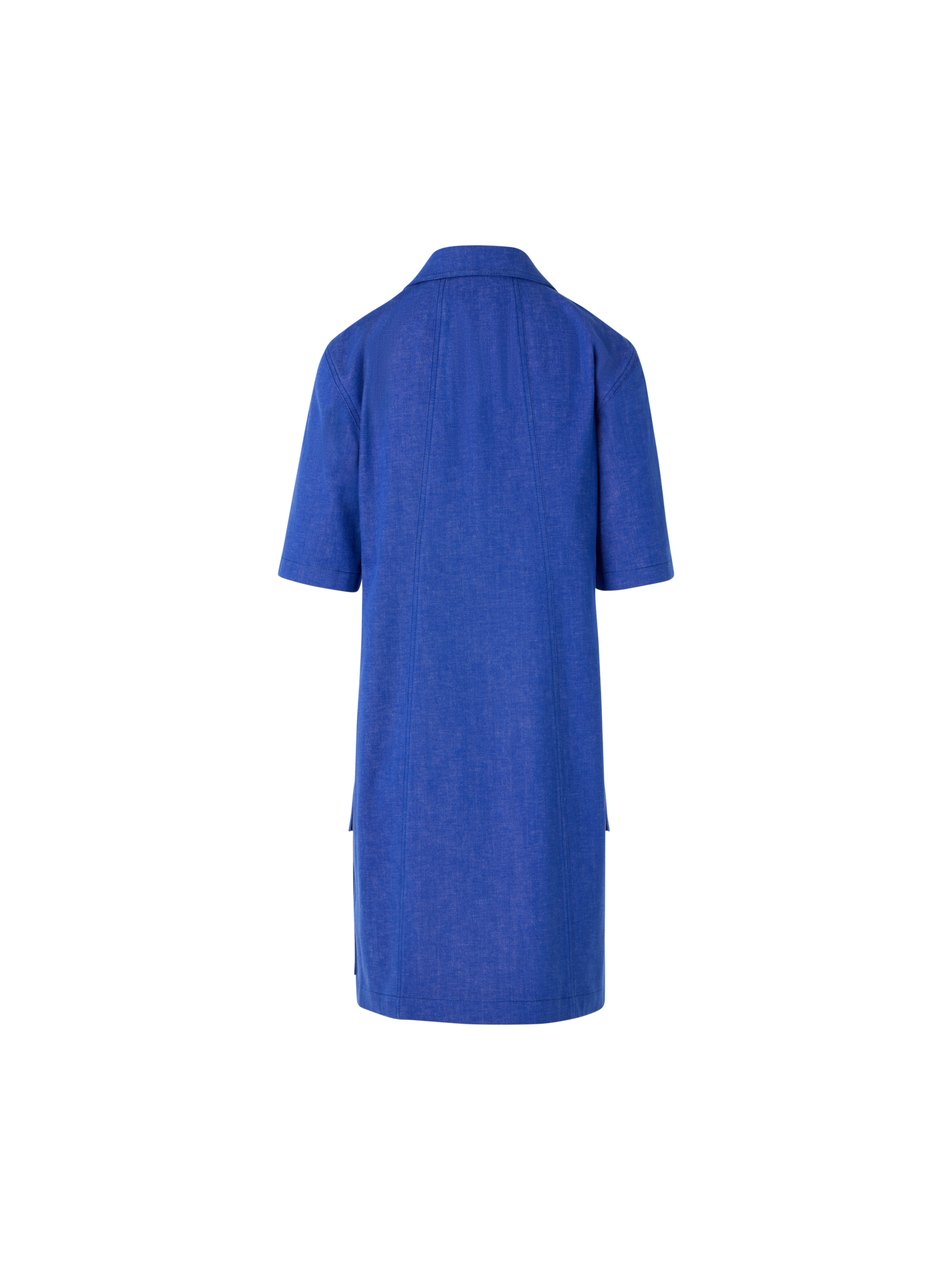 Designer Kurzes Polo-Kleid aus Denim - Blau