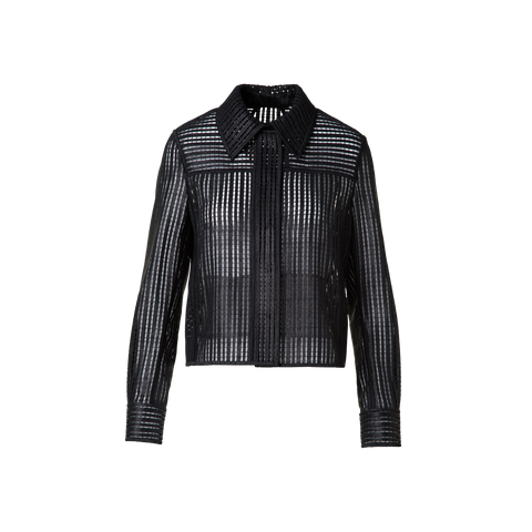 Jacke in Streifen Stickerei