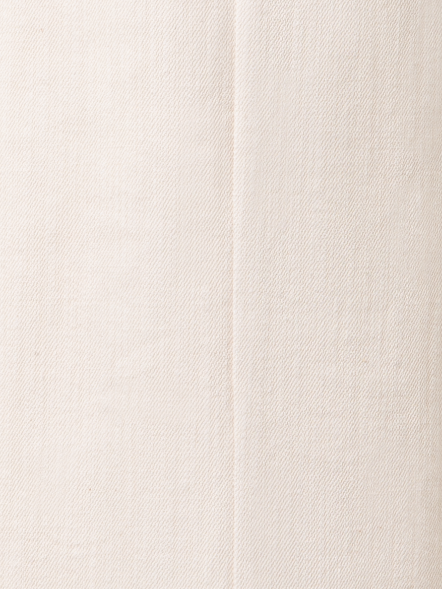 Designer Weite Hose aus Baumwoll-Woll-Denim-Stretch - Beige