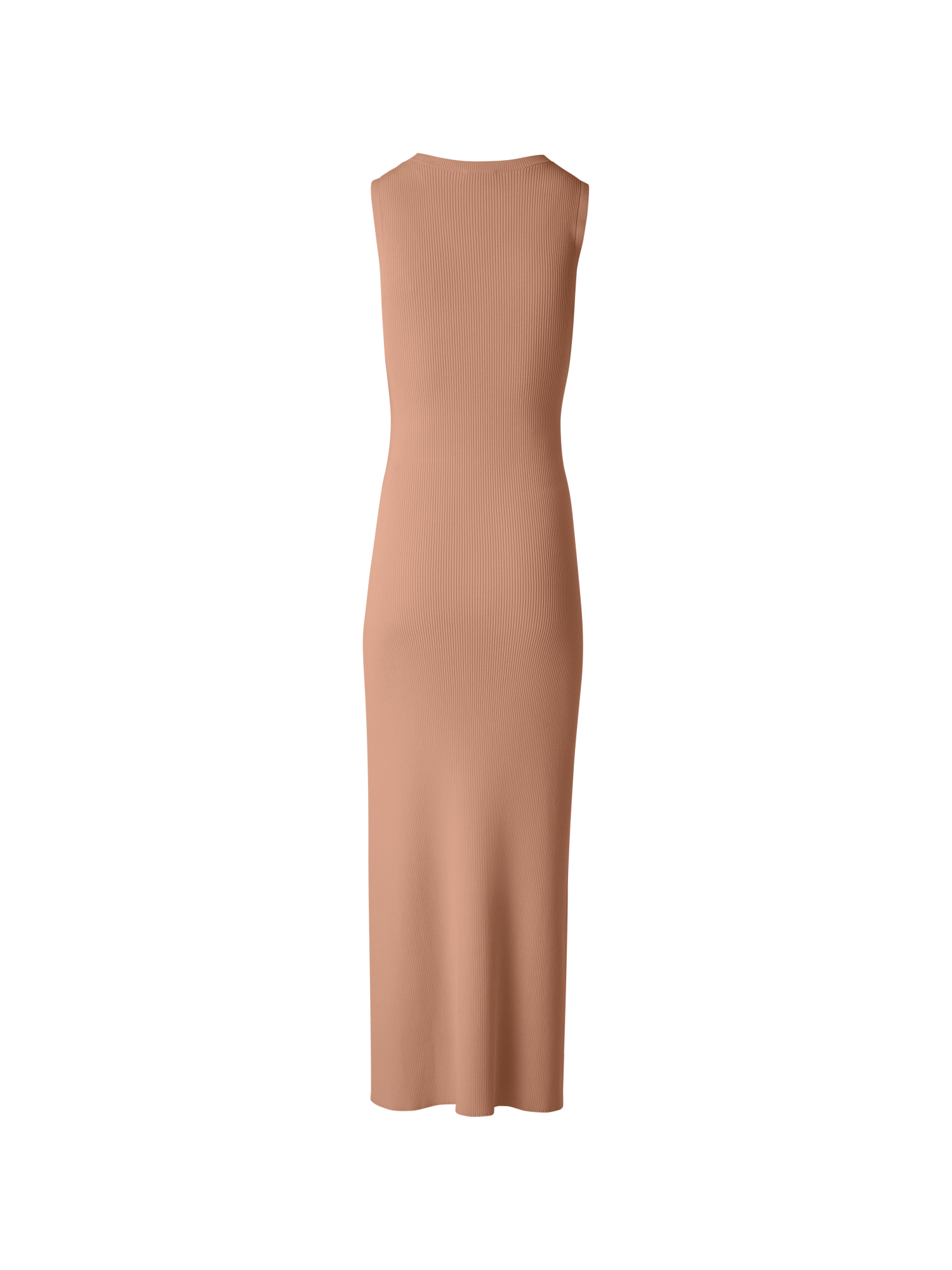 Designer Tailliertes Strickkleid mit Seitenschlitz - Beige