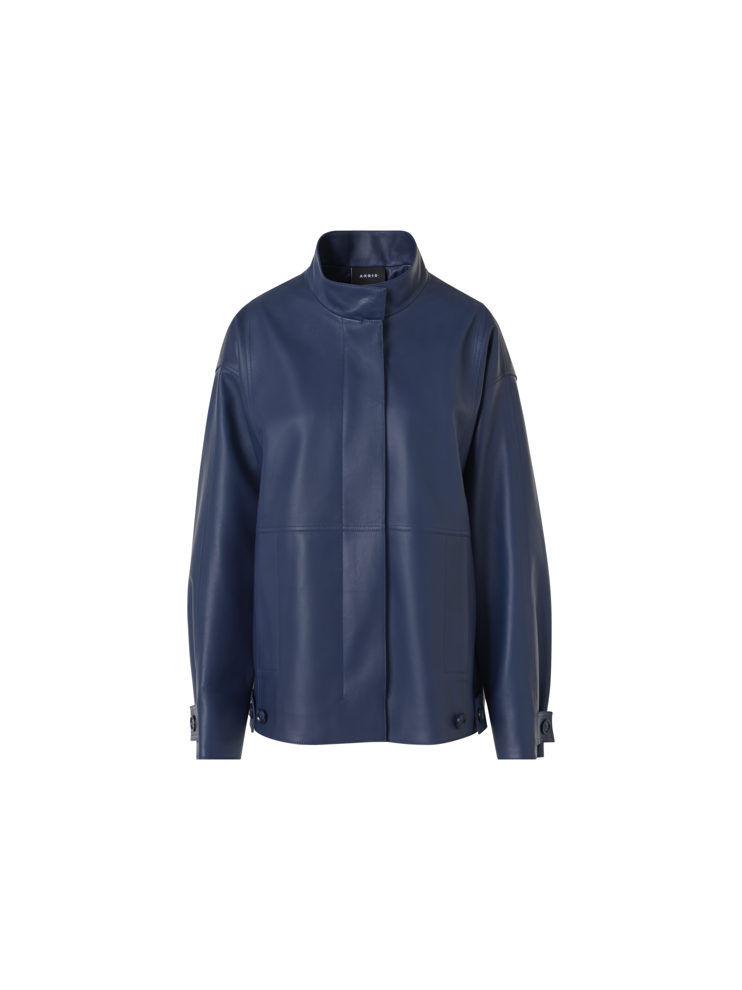 Designer Huma Jacke aus Lackleder - Blau