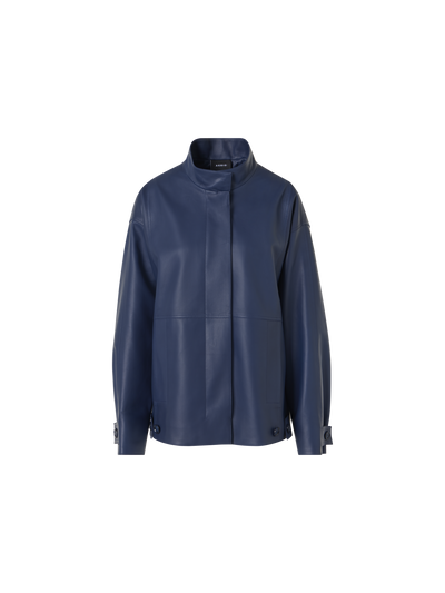 Designer Huma Jacke aus Lackleder - Blau