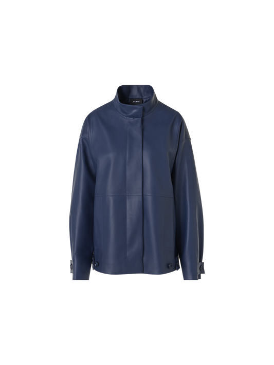 Designer Huma Jacke aus Lackleder - Blau