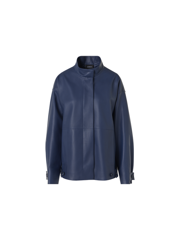 Designer Huma Jacke aus Lackleder - Blau