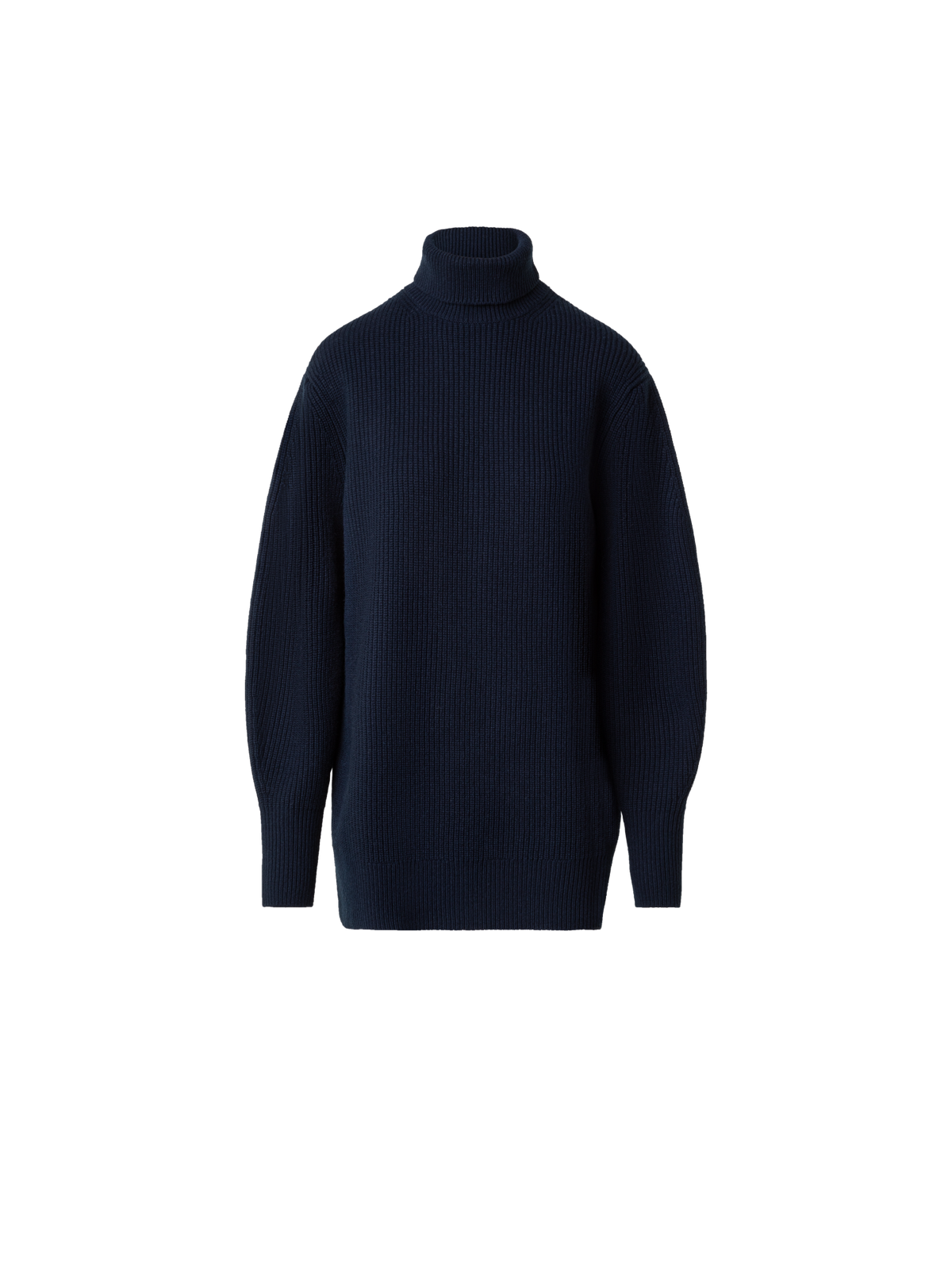 Designer Rollkragenpullover aus Wolle-Kaschmir-Mischung - Dunkelblau - Blau