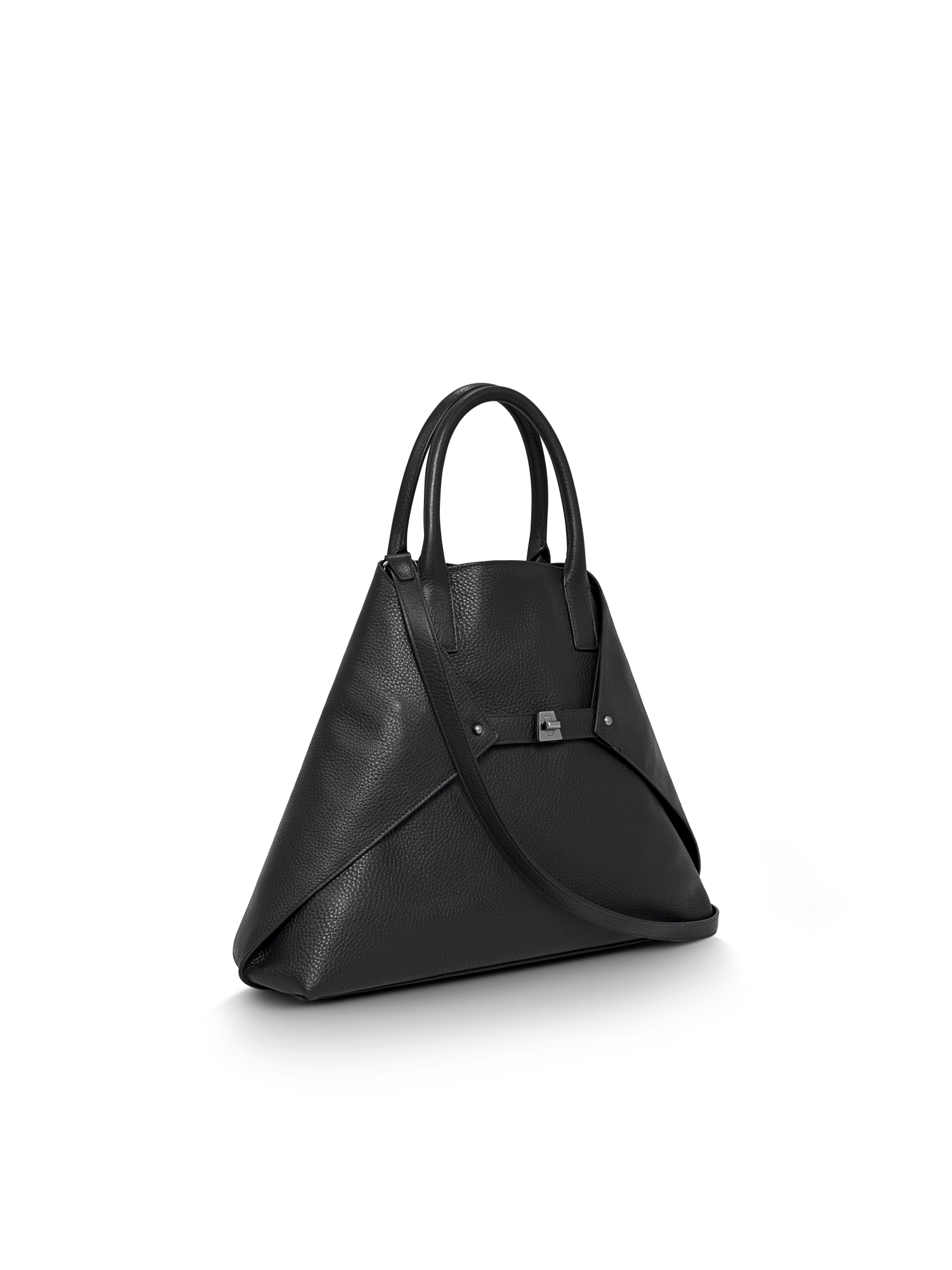 Designer Ai Medium Top Handle Tote - Schwarz