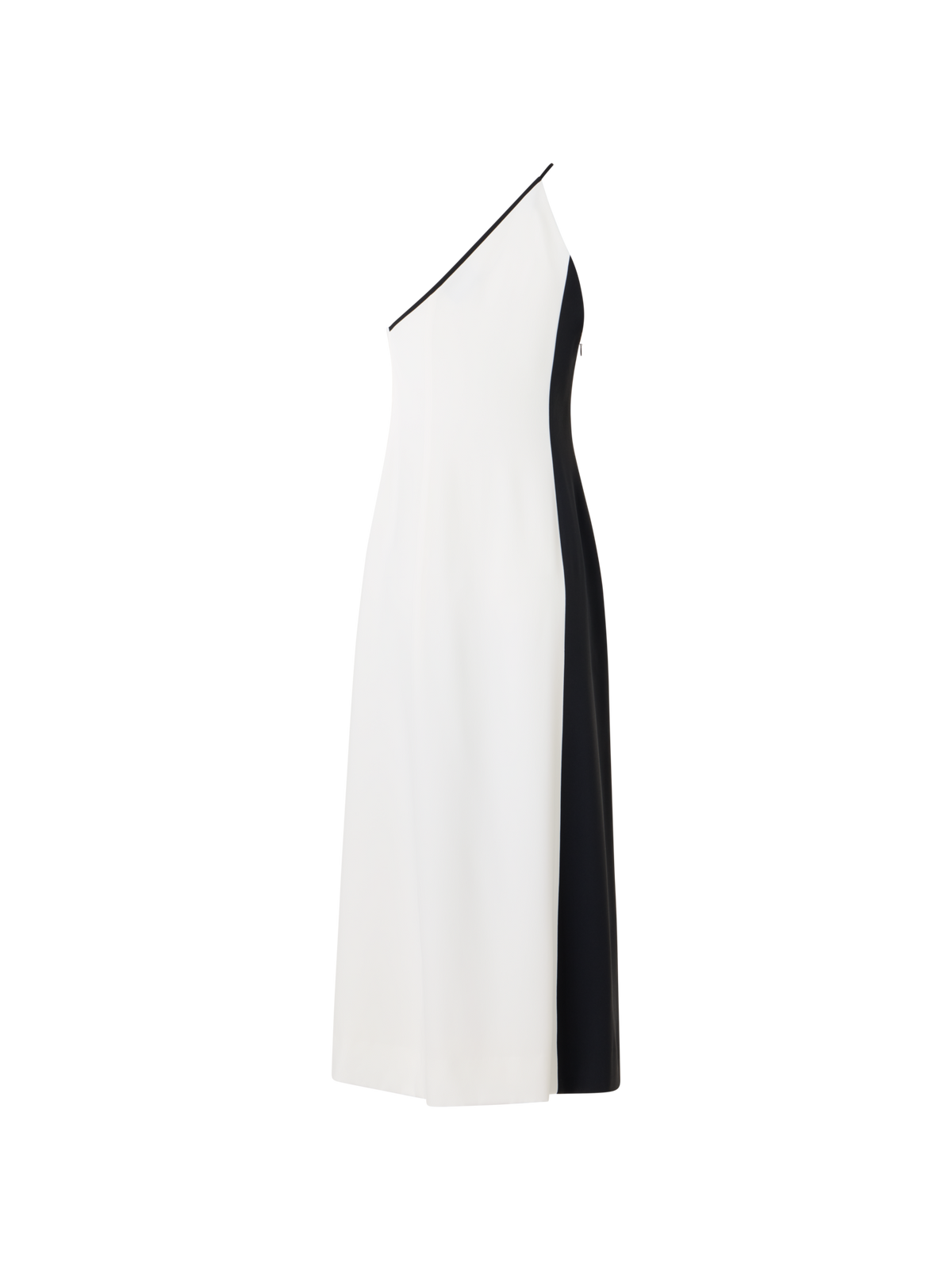 Designer One-Shoulder-Midikleid mit offenem Rücken - Bunt