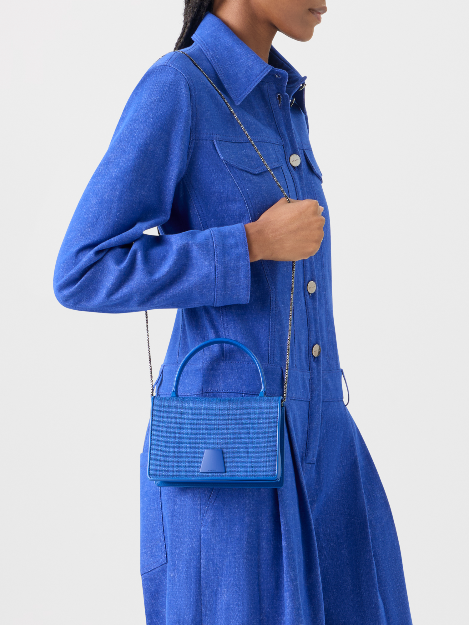 Designer Alice Mini Top Handle Bag - Blau 