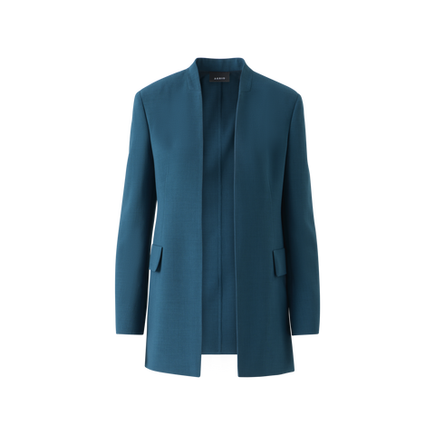 Alvar Cardigan Style Jacket in Wool Double-Face