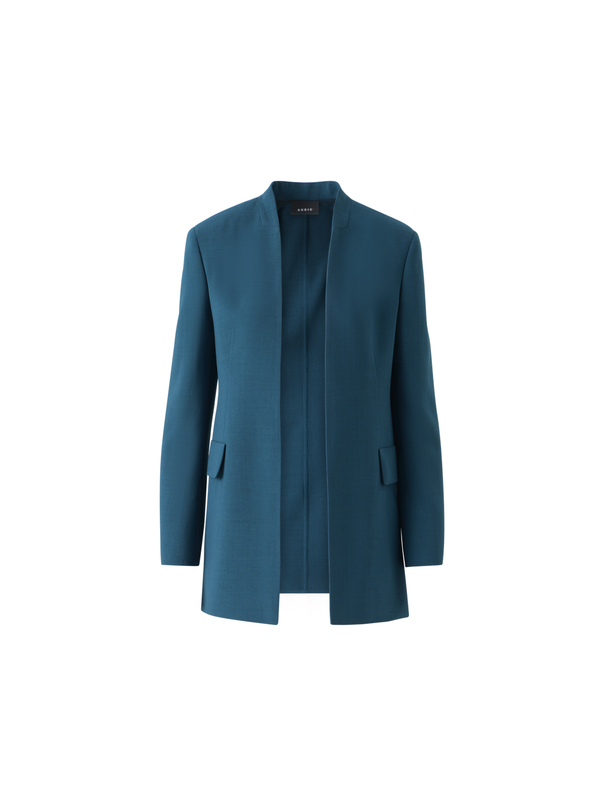 Designer Alvar Jacke im Cardigan-Stil aus Woll-Doubleface - Grün