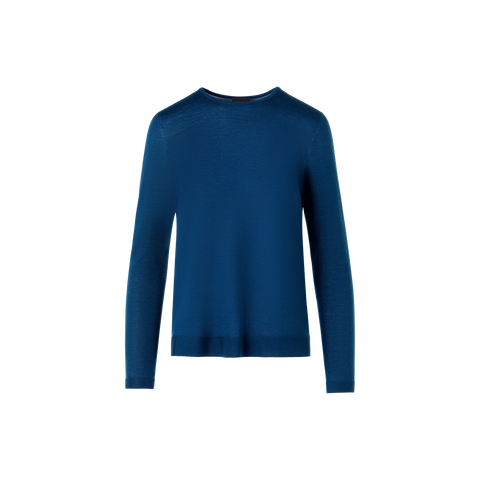 Long-Sleeve Cashmere-Silk Knit Sweater
